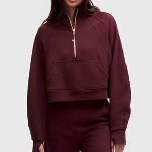 Lululemon Oversized Half-zip Hoodie Garnet/Gold